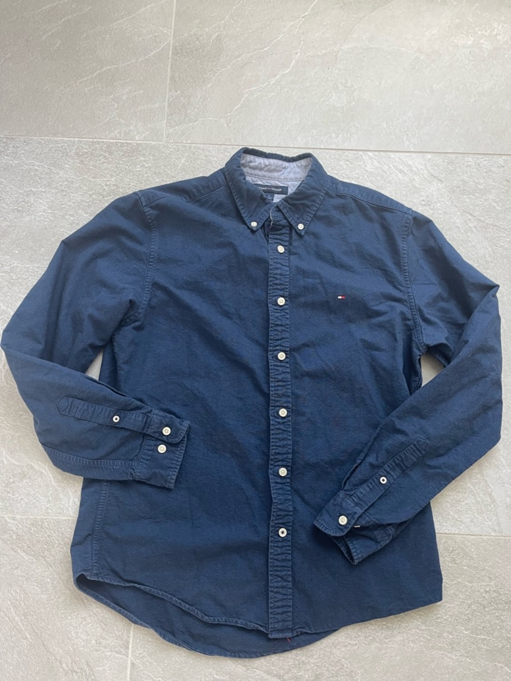 Tommy Hilfiger Men's Dark Blue Button-Down Shirt